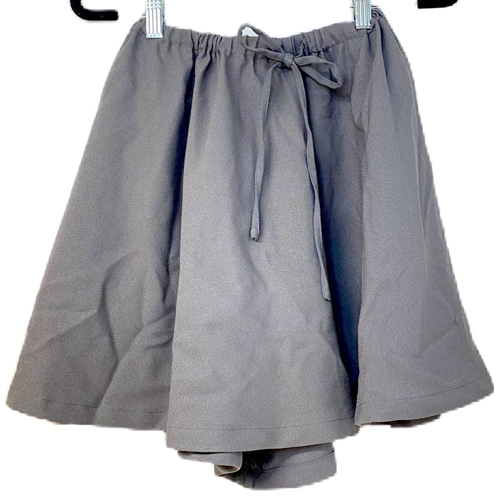 NWT Etch Drawstring Aline Gray Skirt Girls Size 6 Cotton & Linen